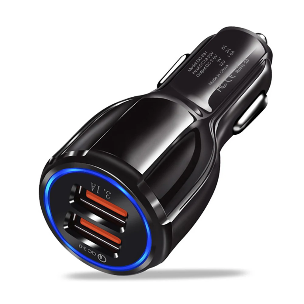 Автомобильное зарядное устройство USB быстрая зарядка 3 0 для быстрой зарядки с 2