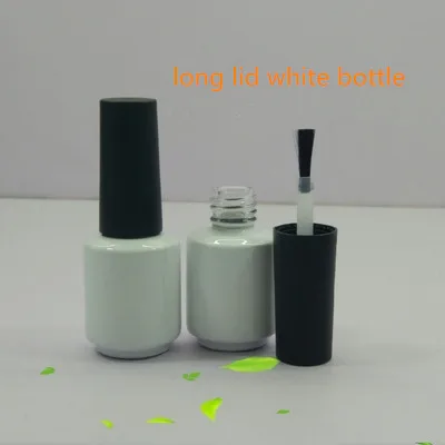 long lid white 10/30/50 шт 8 мл Стекло ногтей бутылка пустая бутылка под лак для ногтей трубки для ногтей гелевые тюбики с Кисть Nail Art контейнеры для бутылок - Цвет: long lid white