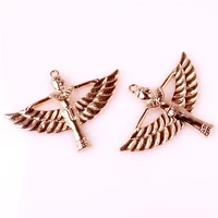 5pcslot goddess pendant charm women egypt wings charms for jewelry making supplies rainbowgoldsilver color diy accessories