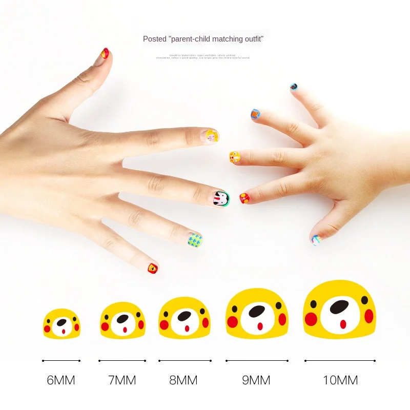 

Merlot Children's Nail Patch Princess Cute Kids Girls Manicure Toddler Baby Safe Non-Toxic Nail Sticker