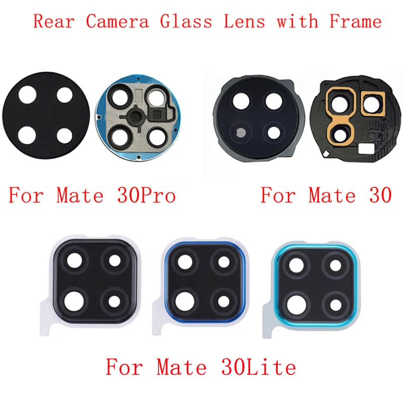

Rear Back Camera Lens Glass with Metal Frame Holder For Huawei Mate 30 Mate 30 Pro 30 Lite Replacement Repair Spare Parts