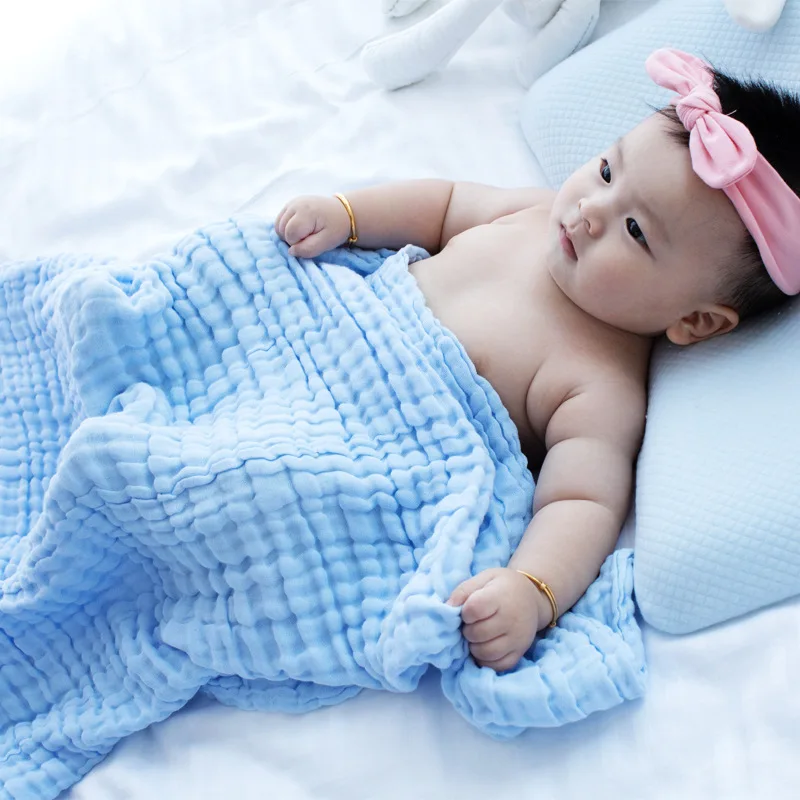 

Baby Towel 100% Cotton Gauze Blanket Towel 6layers Water Washing Baby Nursing Towel 105*105cm Wrap Blanket Quilt Multi-Function