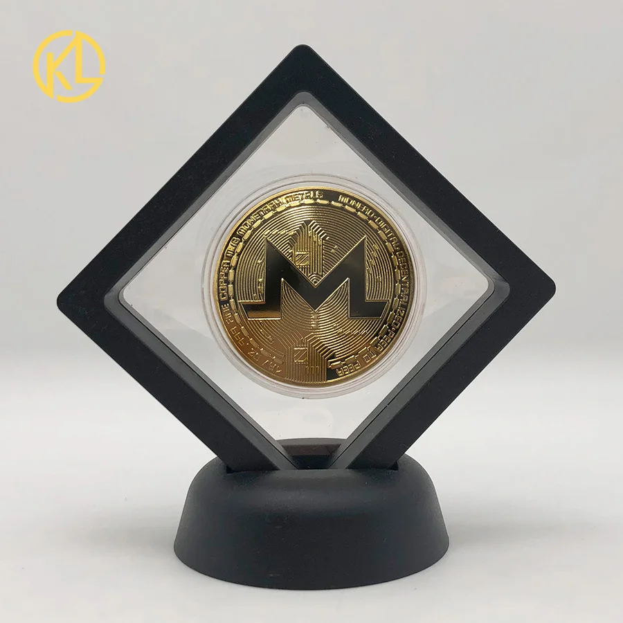 CO014-2 Позолоченная горячая Распродажа Биткоин битная монета Litecoin пульсация эфириум криптовалюта металлическая памятная монета с выставочным стендом - Цвет: CO014-2