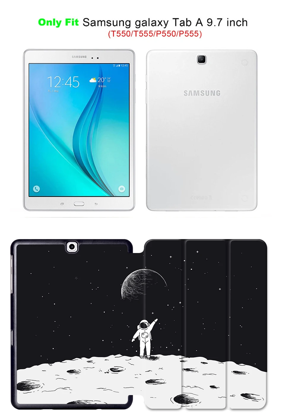 MTT из искусственной кожи чехол для samsung Galaxy Tab A 9,7 ''T550 T555 SM-P550 SM-P555 откидная подставка умный чехол мультяшный чехол для планшета Funda