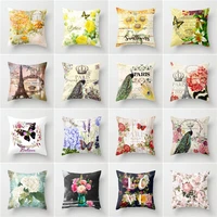 european and american retro oil painting personalized flower hot sale net red pillowcase car office cushion sofa cushion pillow