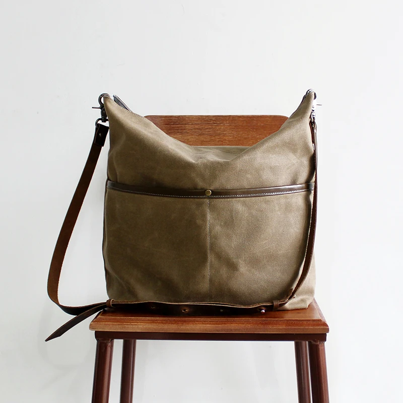 Ручная работа женская сумка через плечо сумка-мессенджер кожаная Холщовая