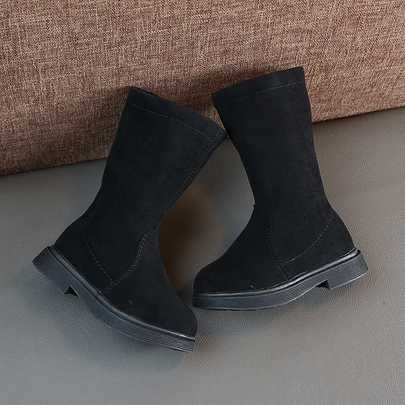 

2019 fall new children's shoes Korean version of girls shoes single-shoe tube leather boots winter boots for girls