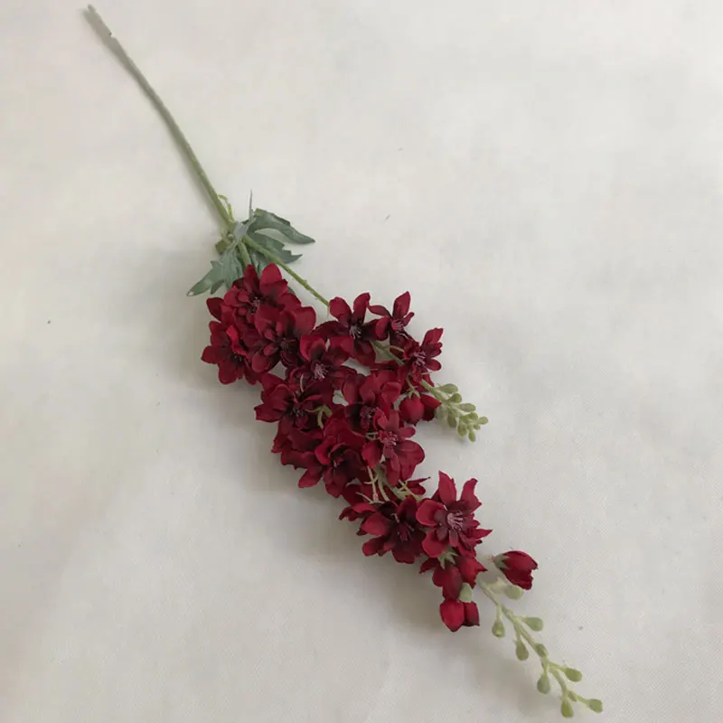 Искусственные цветы цветок дельфиниума филиал поддельные лист для дома