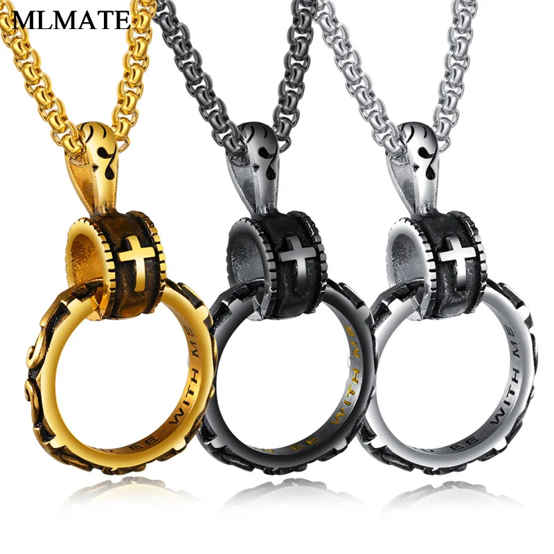 Ожерелье в стиле панк с изображением Иисуса для мужчин модная подвеска виде