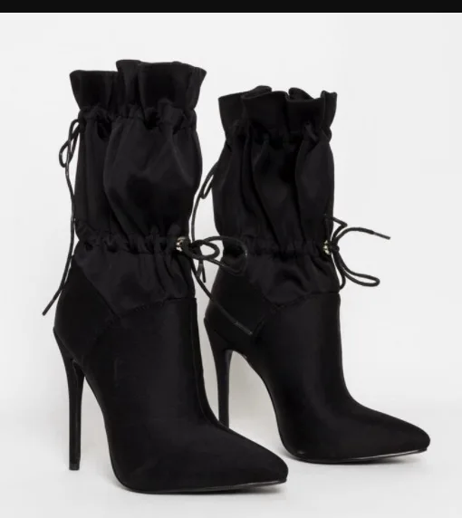 

Women's Shoes Mid-tube High-heel Point-toe Boots Mid-tube Womens Fashion Shoes Boots High Heels Camouflage Zapatos De Mujer 2021