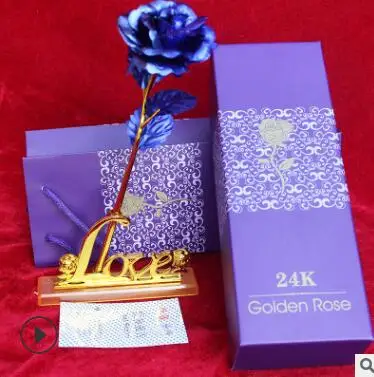 24k позолоченный бумажный букет из фольги, розы, искусственные цветы на день рождения, День Святого Валентина, свадебные подарки для гостей - Цвет: C