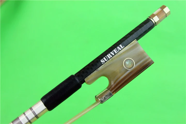 Высокое качество 4/4 углеродное волокно скрипка бант натуральный Сибирский белый