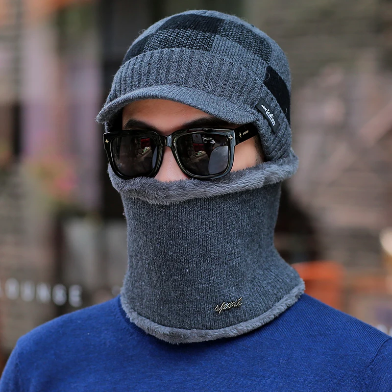 Шапки Skullies мужские зимние шапки для мужчин шарф вязаная шапка женская зимняя шапка мужская Homme Gorro Bonnet бейсболка s