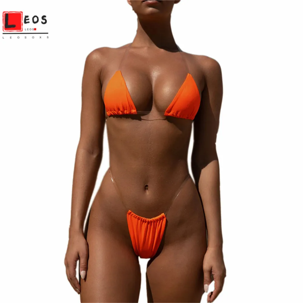 

Transparent Sexy Bikinis Set Micro Thong Swimsuit for Women Push Up Swimming Bandeau Clear Strap Swimwear Bathing Suit Biquini