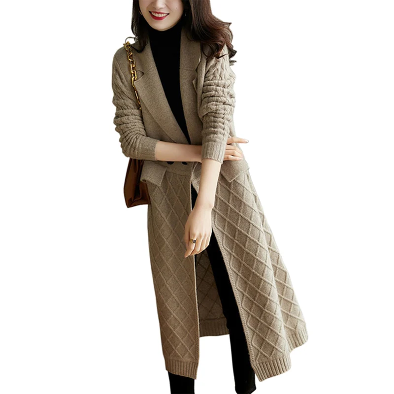 Осенний женский брендовый вязаный свитер универсальный кардиган Повседневный