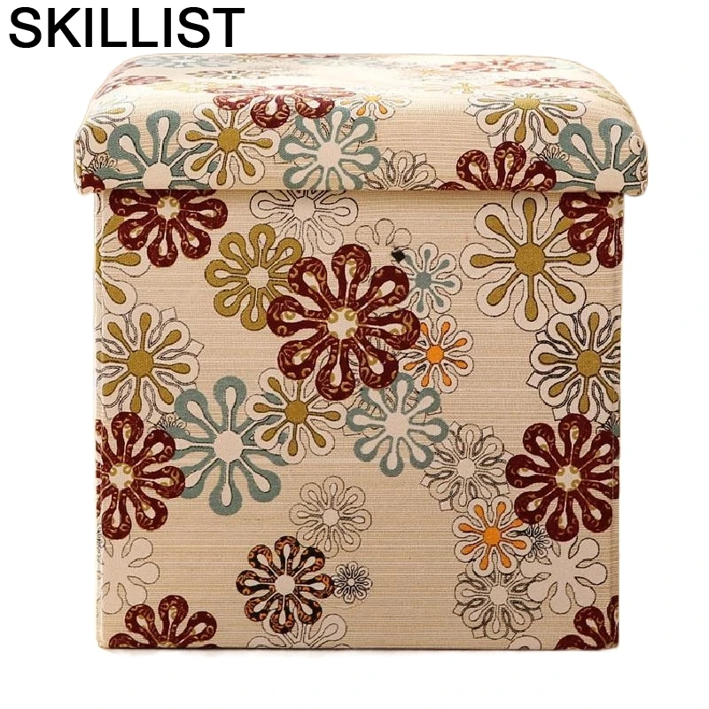 

Plegable Bancos De Madeira Taburet Moderno Vintage Fauteuil Gonflable Krukje Taburete Poef Kids Furniture Pouf Storage Chair