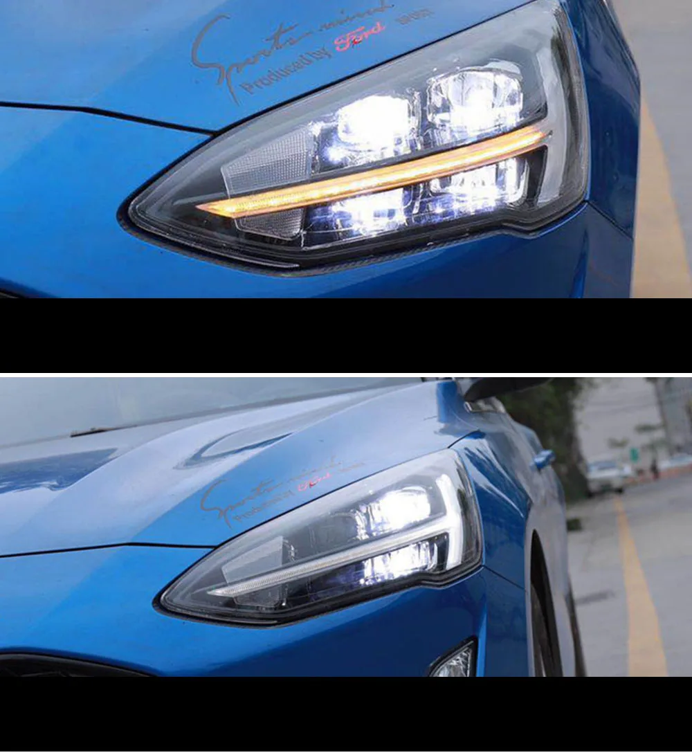 CSCSNL 2 шт. автомобильный Стайлинг для Ford Focus головной светильник s весь светодиодный головной светильник дневной ходовой светильник DRL Bi-светодиодный объектив