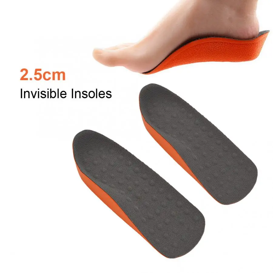 2.5cm Heighe Invisible Height Increase Cushion Shock Absorbing Insoles Arch Support Orthopedic Shoes Insert Pads | Красота и здоровье