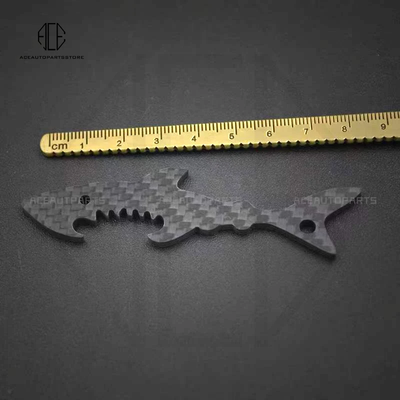 Черный Автомобильный брелок из натурального углеродного волокна Отделка Сумки