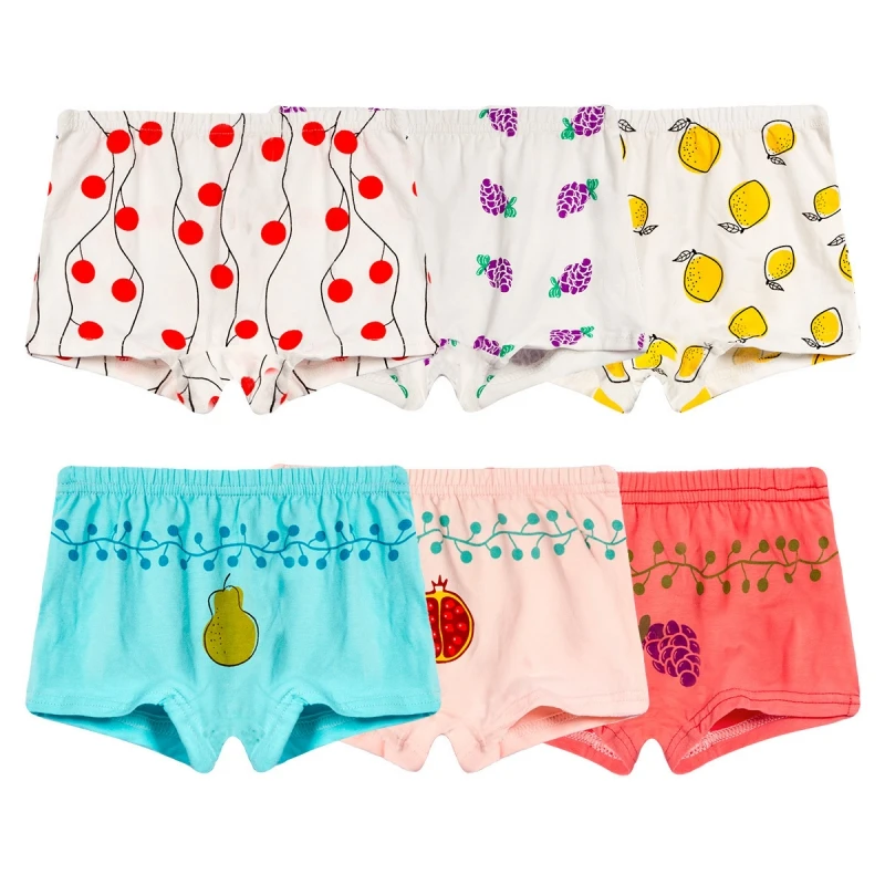 

3Pcs/Pack Kids Boxers Shorts 2-6Y Baby Boys Girls Underwear Children Cute Cartoon Cotton Floral Print Panties