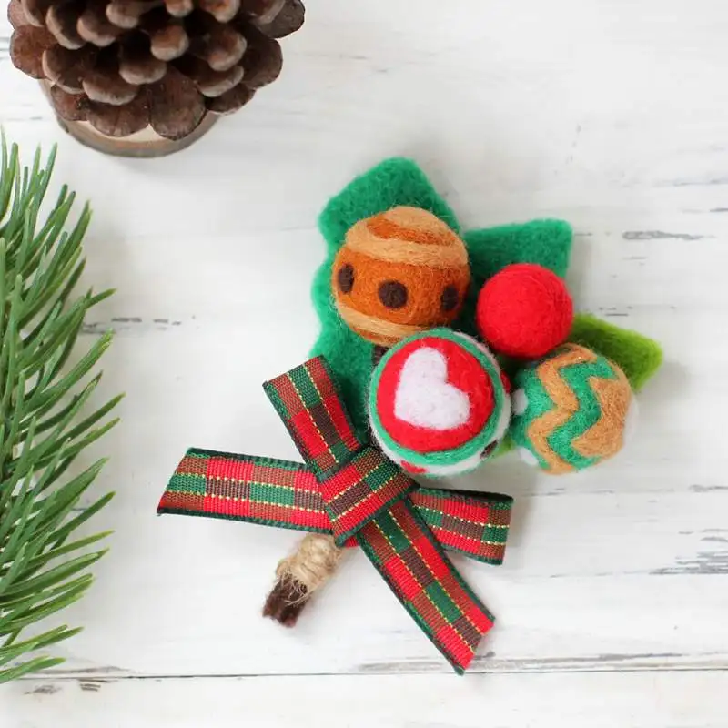 Рождественская брошь шерстяной войлок комплект материал ручной работы DIY пакет