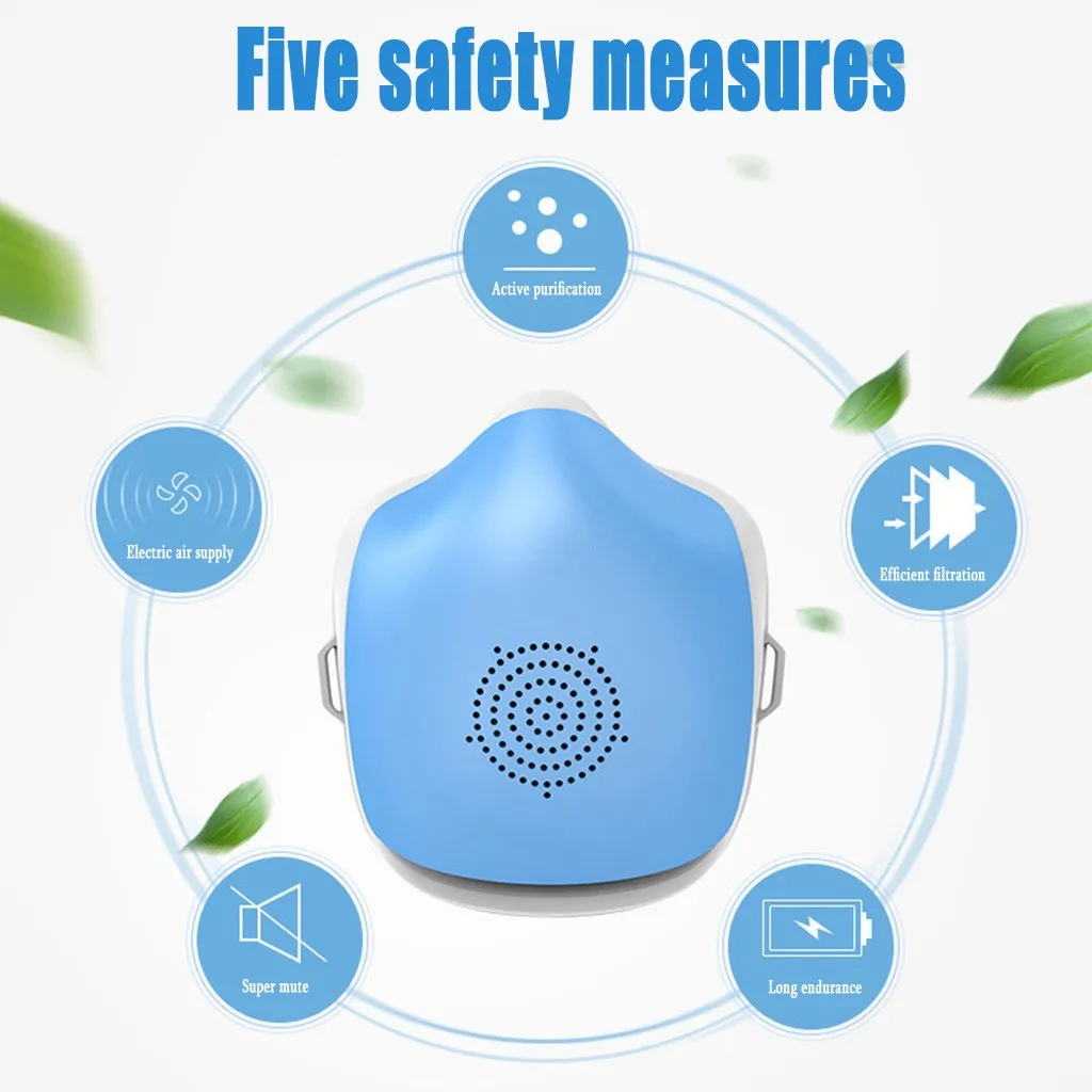 

Electric Filter Masks Air Purification Respirator Adults Kids Anti-Fog Air Purification Respirator Automatic Fresh Air Masks A50