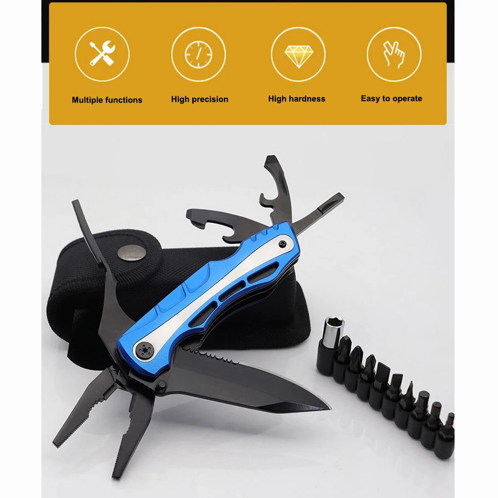 

Multi Pliers Stainless Steel Folding Pocket Knife Outdoor Camping Survival Plier Screwdriver Wrench Jaw Spanner Mini Tools