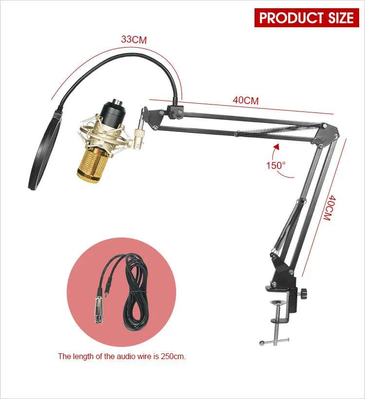 Original Professional BM800 Condenser Microphone 3.5Mm Wired Studio Sound Recording Mic For computer Karaoke KTV | Электроника