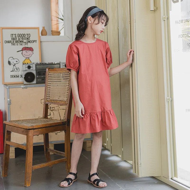 Новинка 2020 модное повседневное летнее платье для девочек-подростков детские