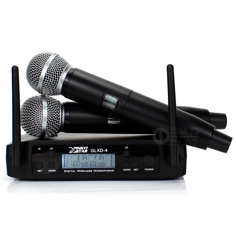 GLXD24 GLXD4 Профессиональный UHF беспроводной микрофон системы Beta58a ручной микрофон Двухканальный беспроводной цифровой приемник для церкви