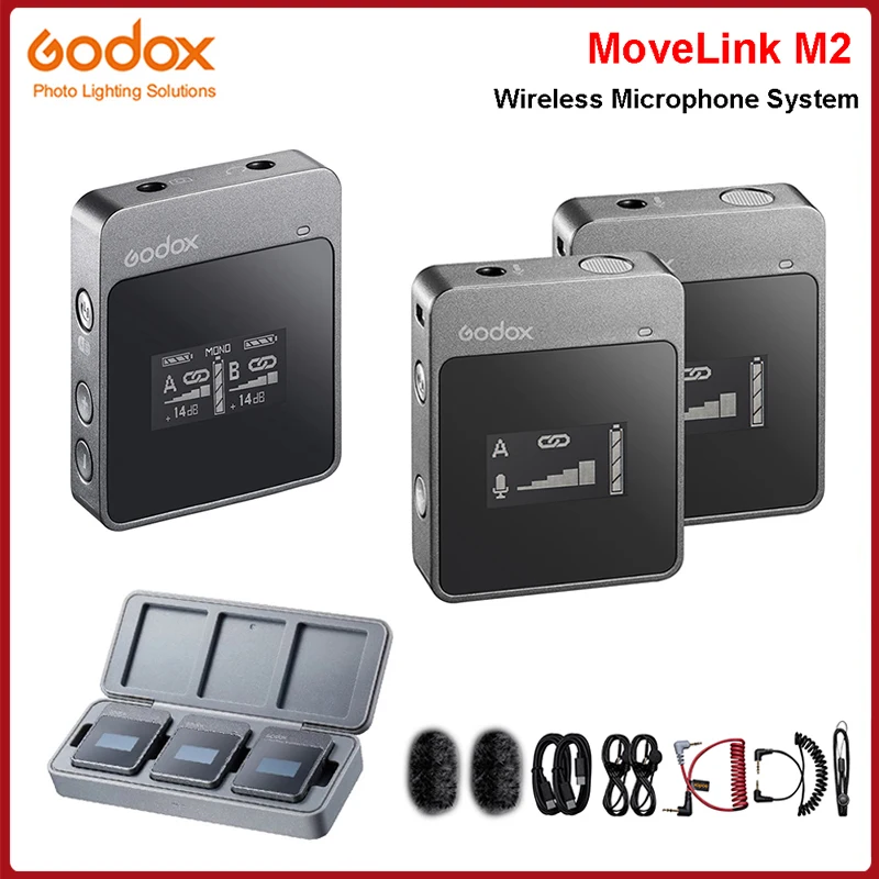 

Godox MoveLink 2.5G MoveLink M2 M1 Microphone Transmitter/ Receiver Wireless Lavalier Mic for Phone DSLR vs Comica BoomX SYNCO