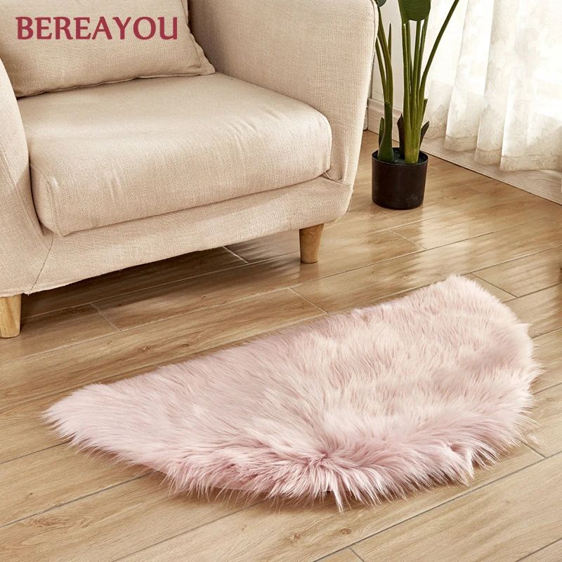 Modern Fur Rugs For Living room Home Carpet Bedroom Floor White Gray Area Door Kids Kitchen alfombra redonda | Дом и сад