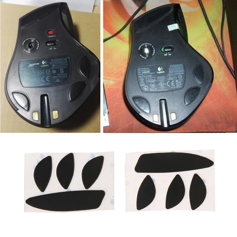 

LX9B 2 Set 0.6mm Thickness Replacement Mouse Feet Skates for logitech MX Revolution
