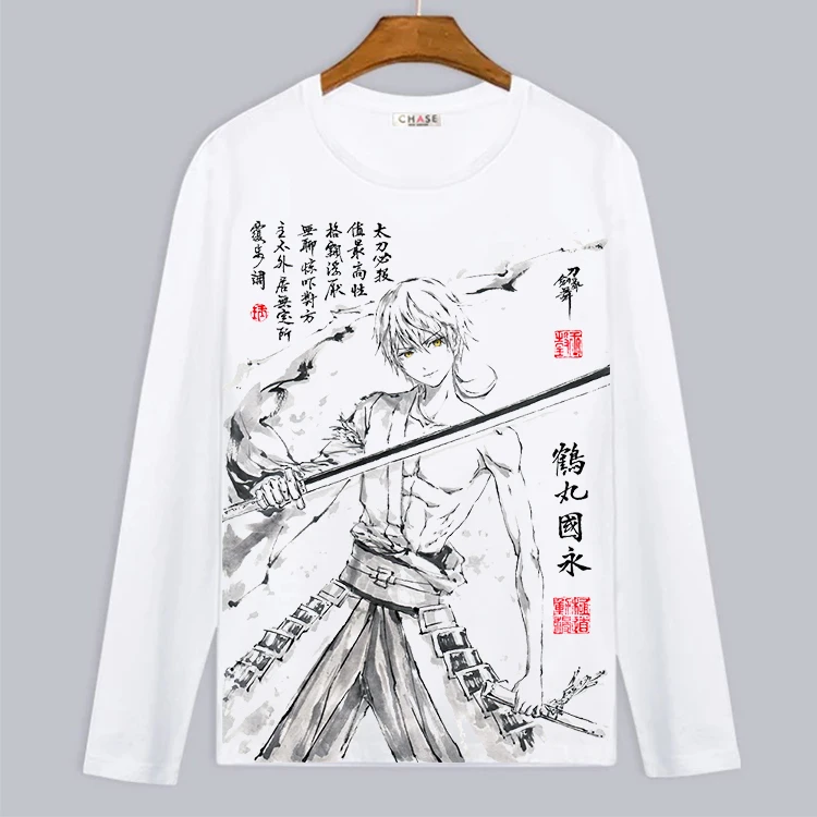 Футболка для косплея Touken Ranbu Online Mikazuki Munechika Мужская/Женская весенне-осенняя