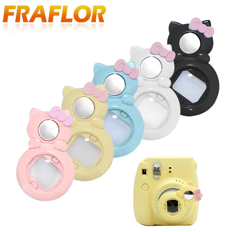 Милый Мини 7s 8 камера розовый желтый синий белый Fujifilm Instax Mini 7s 8 крупным планом объектив hello kitty зеркало для съемки Селфи