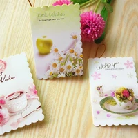 100pcs teachers day greeting card half fold blank letter gift writing stationery student blessing reward flower diy card