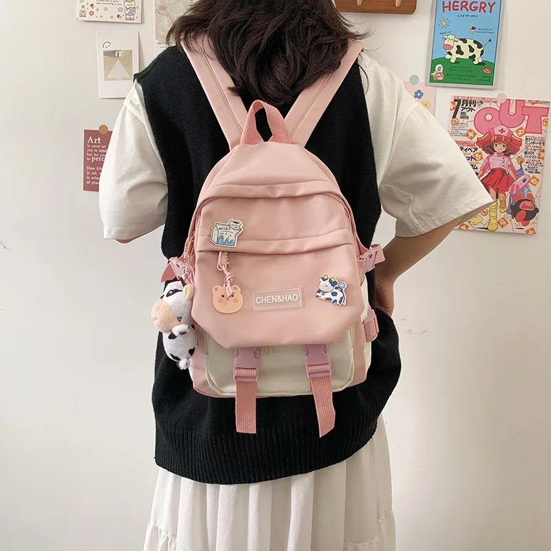 

Женский холщовый мини-рюкзак, в Корейском стиле, водонепроницаемый, для путешествий, школьная сумка