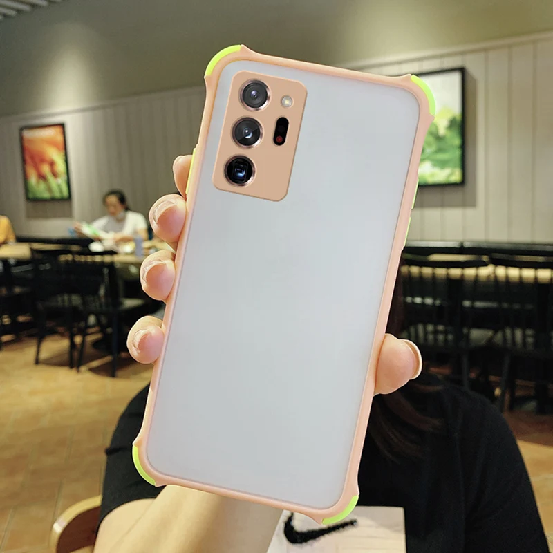 Ультратонкий милый простой матовый чехол-бампер для телефона Samsung Galaxy S20 S10 E S9 S8 Note