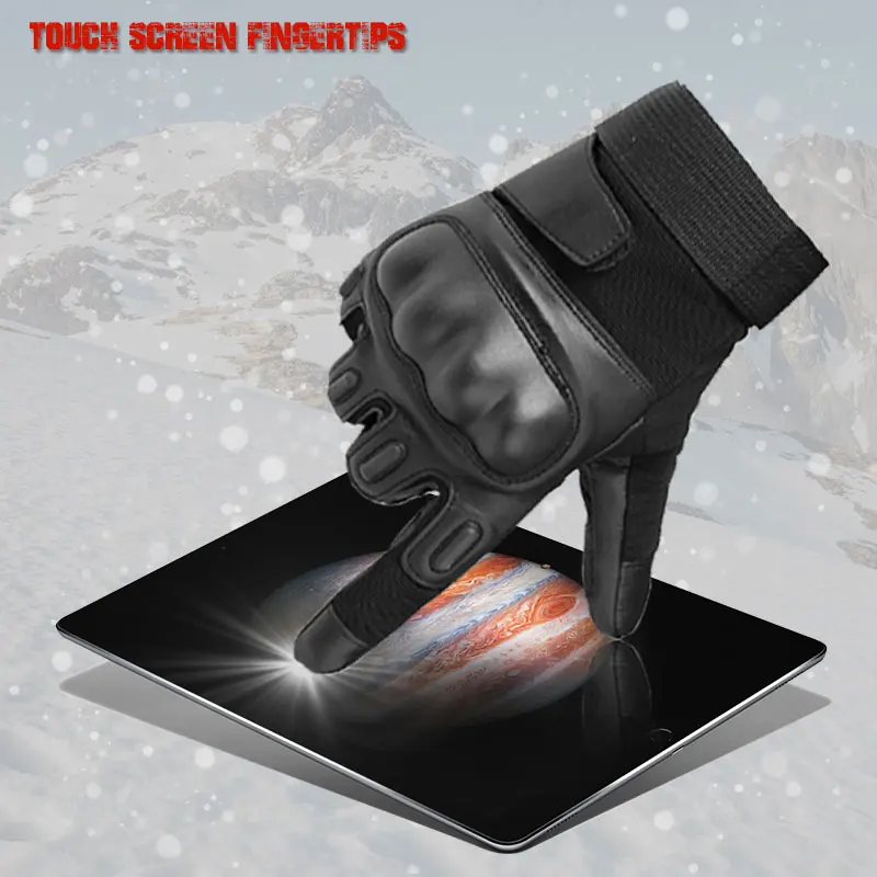 Мотоциклетные перчатки кожаные тактические боевые с полным пальцем