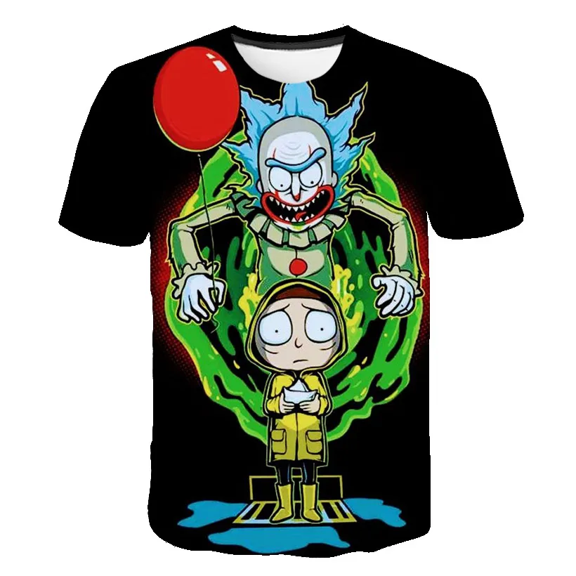 Мужская Летняя Повседневная футболка мужские топы с 3D принтом Рик и Морт