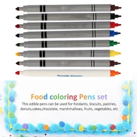 food coloring pen markers multi colors food writer pen fine tip edible markers for fondants biscuits cakes chocolate universal