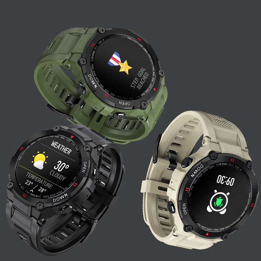 

New Men Smart Watch 400 mAh Battery Bluetooth Calls Customized Dials Outdoors Sports Smartwatch Fitness Tracker For Android IOS