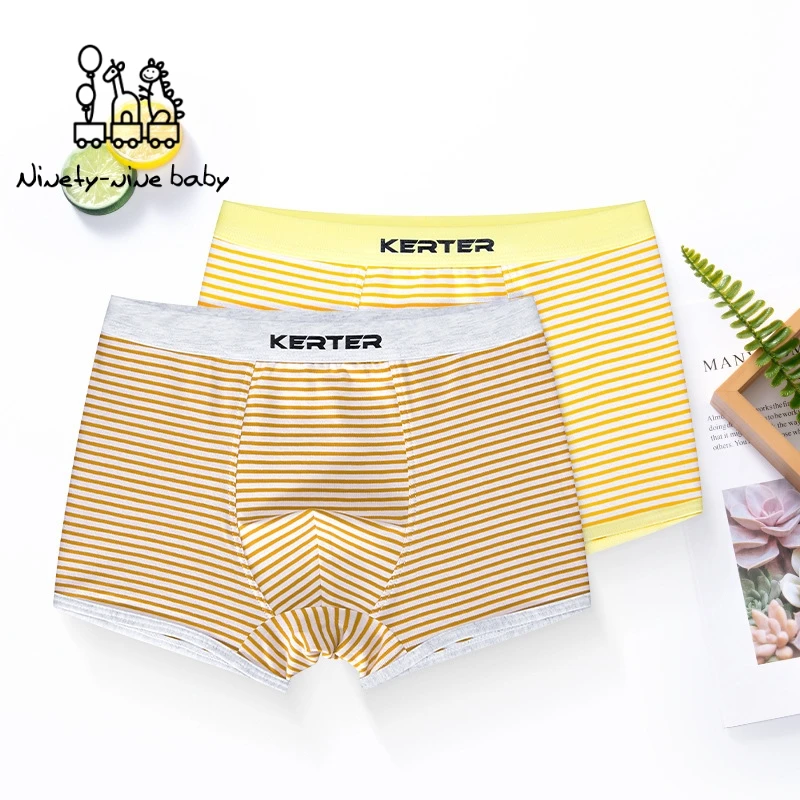 Нижнее белье для мальчиков 2 шт. Мультяшные детские шорты треугольные трусы