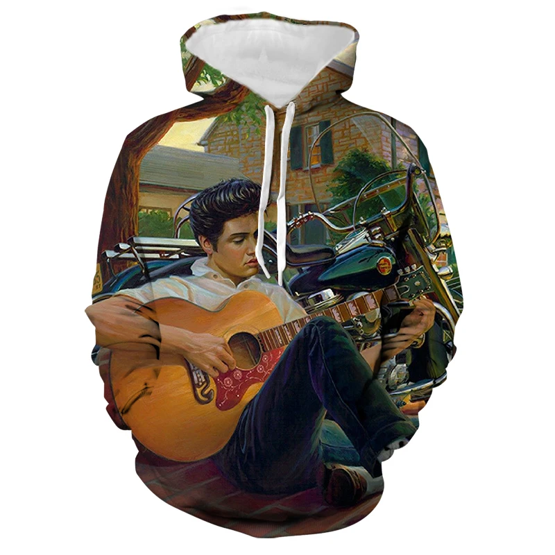 

Singer The King Elvis Presley 3D Hoodies Men/women Hipster Streetwear Outfit Spring Boy Hiphop Hood Sweatshirts Tops Clothes D-3