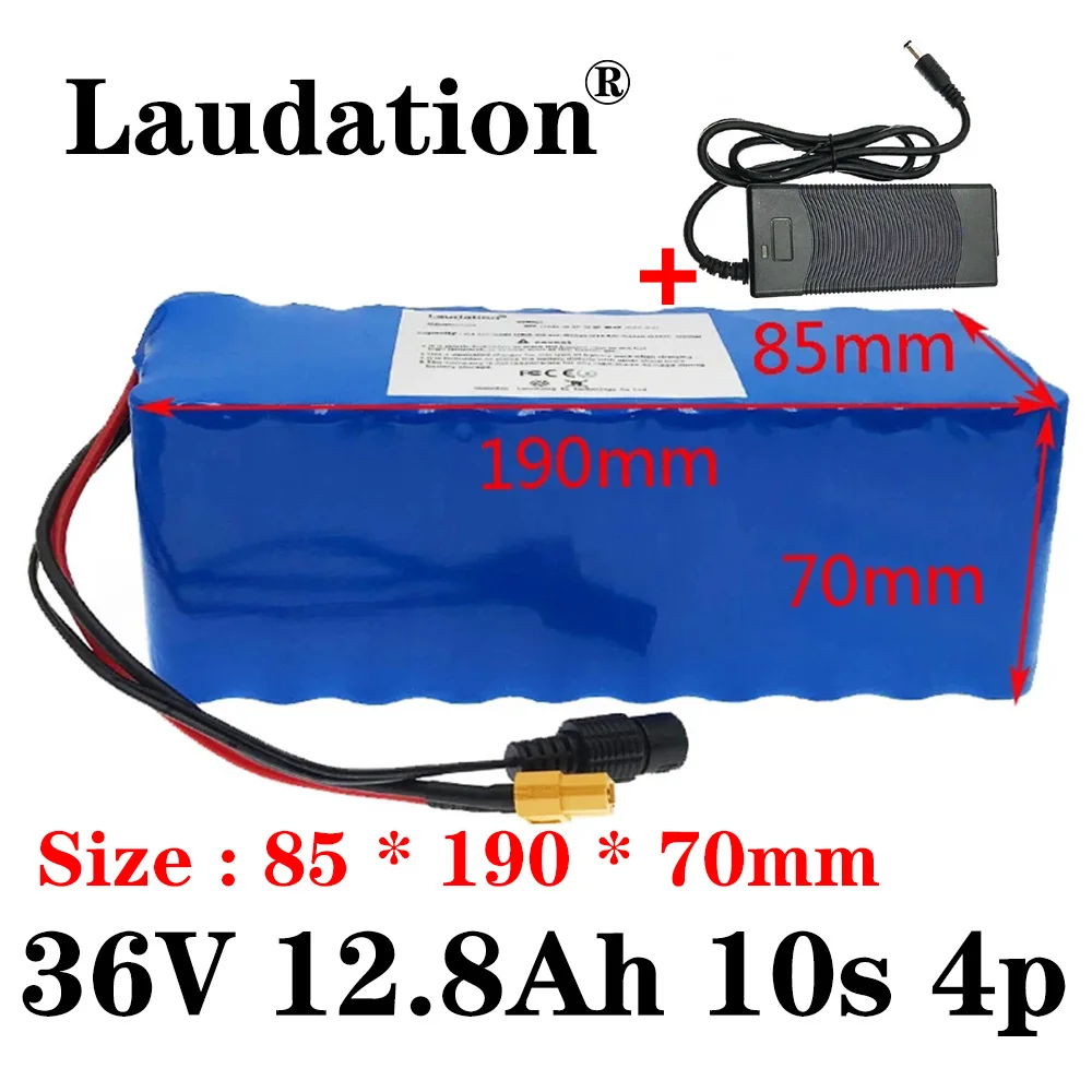 

Laudation-36V,12.8Ah, Lithium Battery Pack Electric Bicycle,18650,15A BMS,Suitable For 350W,500W,Motorcycles,Scooters,Charger,