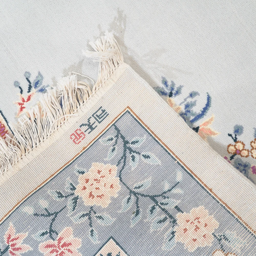 Ковер шерстяной ручной работы 6x9 дюймов синий в китайском стиле | Дом и сад