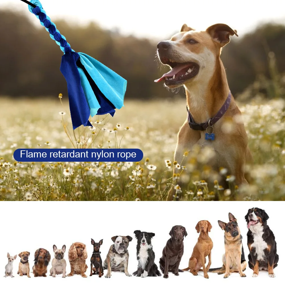 

Puppy Extendable Teaser Flirt Pole Pet Funny Chasing Tail Dog Cat Chewing Molar Retractable Stick Biting Interactive Toy