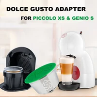 reusable capsule adapter for dolce gusto coffee capsule convert compatible with genio s piccolo xs machine steel coffee pods