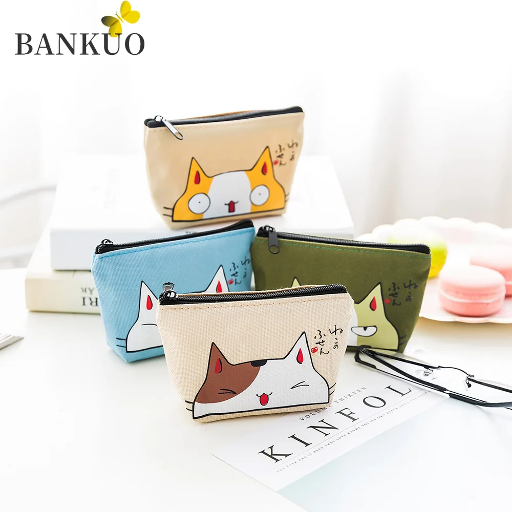 

BANKUO Oxford Cloth Women's Purse Cute Coin Purse Large Capacity Waterproof Cosmetic Bag Casual Carrying Wallet for Girls C348