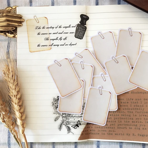 Винтажная бумажная наклейка для творчества 10 шт. 2019 | Дом и сад